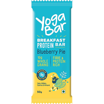 Yoga Bar Breakfast Protein Bar - Blueberry Pie, Healthy Snack, Rich In Protein & Fibre, 50 g Yoga Bar Breakfast Protein Bar - Blueberry Pie, Healthy Snack, Rich In Protein & Fibre, 50 g