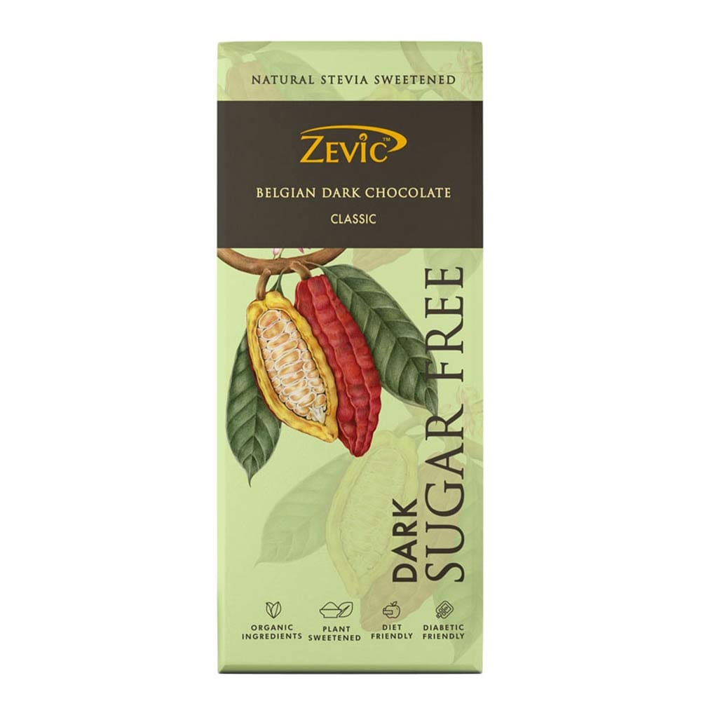 Zevic Classic Stevia Chocolate (No Added Sugar), 40 gm