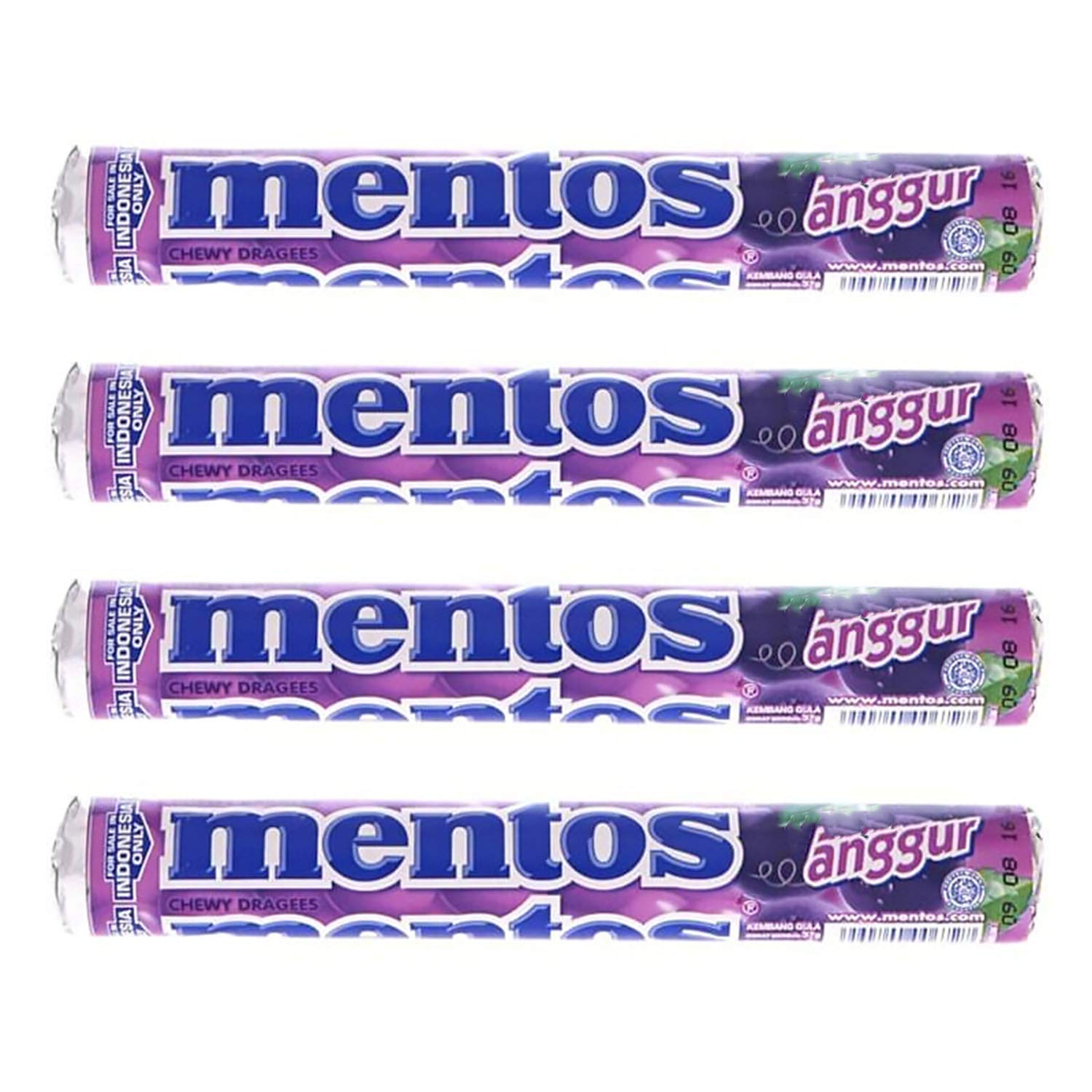 Mentos Grape Roll, 4 X 29 G