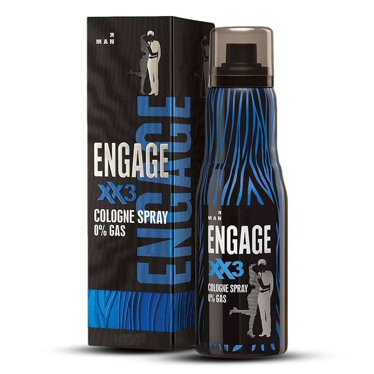 Engage XX3 Cologne Spray - No Gas Perfume, Spicy & Woody, Skin Friendly, For Men, 135 ml