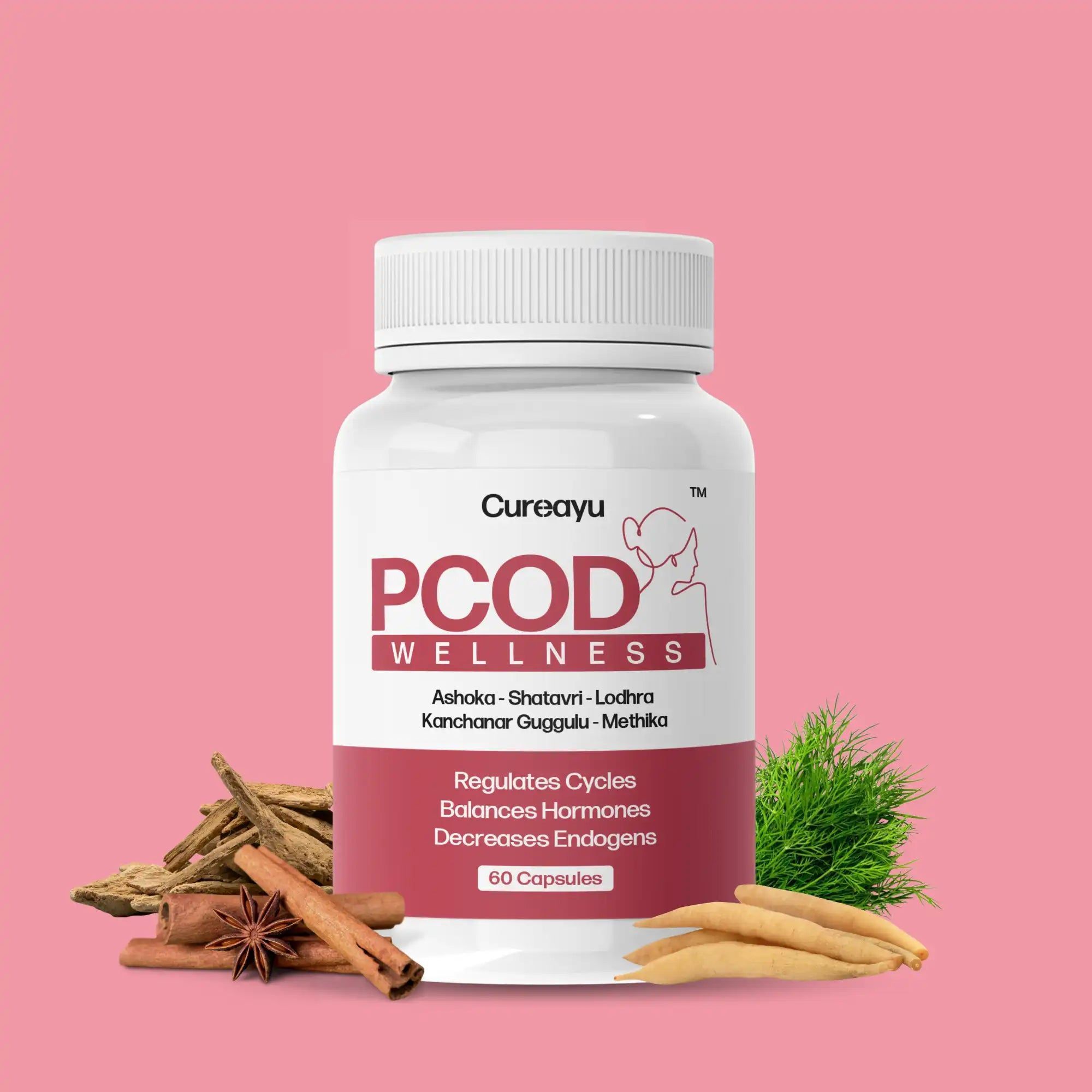 Cureayu PCOD Wellness | Helps Regulate Cycles & Dissolves Cysts in Ovaries