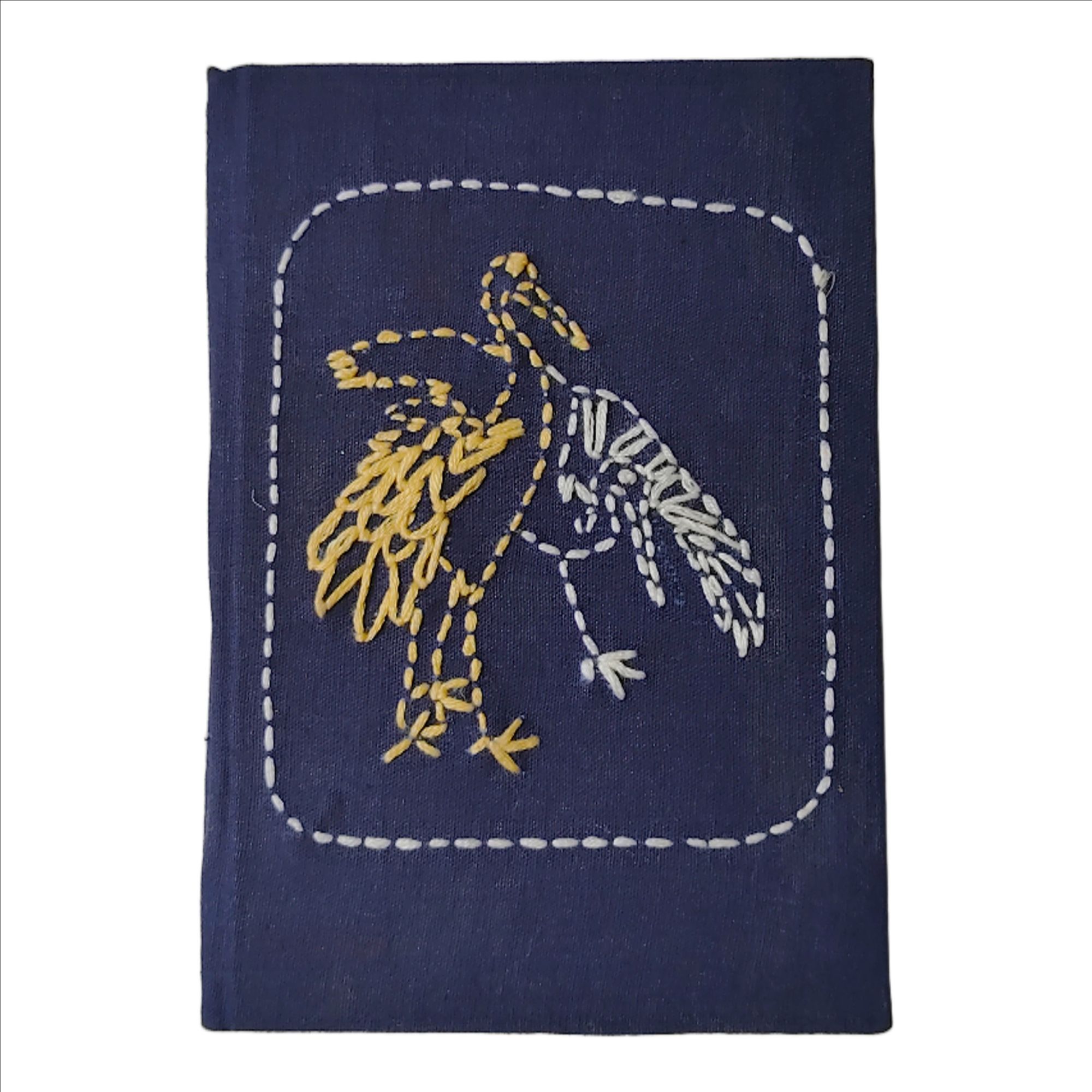 Chidiya Embroidered Pocket Diary, Plain Paper, 80 Pages