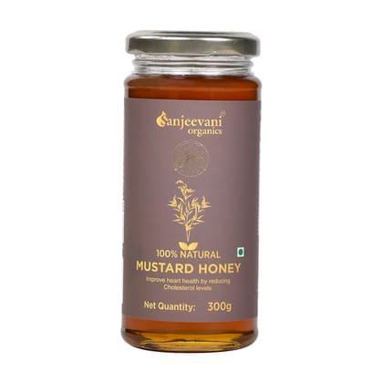 Sanjeevani Organics 100% Natural Mustard Honey 300g | Monofloral, Unpasteurized, No Additives & Preservative-Free | Rich in Flavor & Nutritious Sanjeevani Organics 100% Natural Mustard Honey 300g | Monofloral, Unpasteurized, No Additives & Preservative-Free | Rich in Flavor & Nutritious