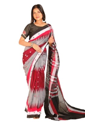 GHL Guendicha haat Sambalpuri Handloom Certified Pure Cotton Kargil Design Saree With Blouse Piece (Green, 6.30 Mtr) GHL Guendicha haat Sambalpuri Handloom Certified Pure Cotton Kargil Design Saree With Blouse Piece (Green, 6.30 Mtr)