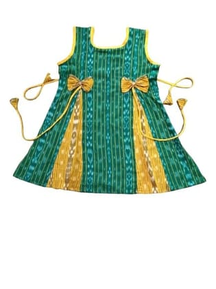 GHL GUENDICHAHAAT Sambalpuri Certified Handloom Cotton Girl's Frock GHL GUENDICHAHAAT Sambalpuri Certified Handloom Cotton Girl's Frock