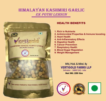 Himalayan Kashmiri Garlic (Ek Pothi Lehsun) 250 GM Himalayan Kashmiri Garlic (Ek Pothi Lehsun) 250 GM