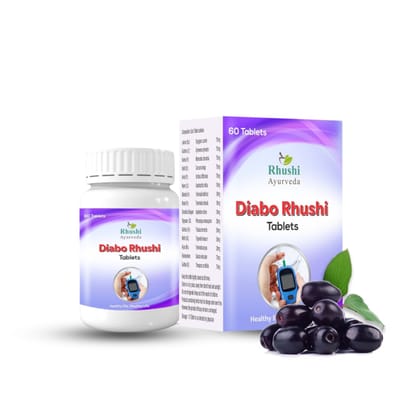 Rhushi Ayurved:Diabo Rhushi Tablets - 100% Ayurvedic Natural Supplement for Sugar Management