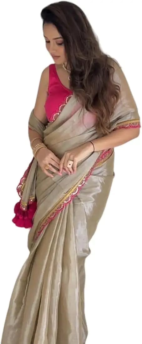 Buy Latest Indian Saree Georgette With Embroidery Work
