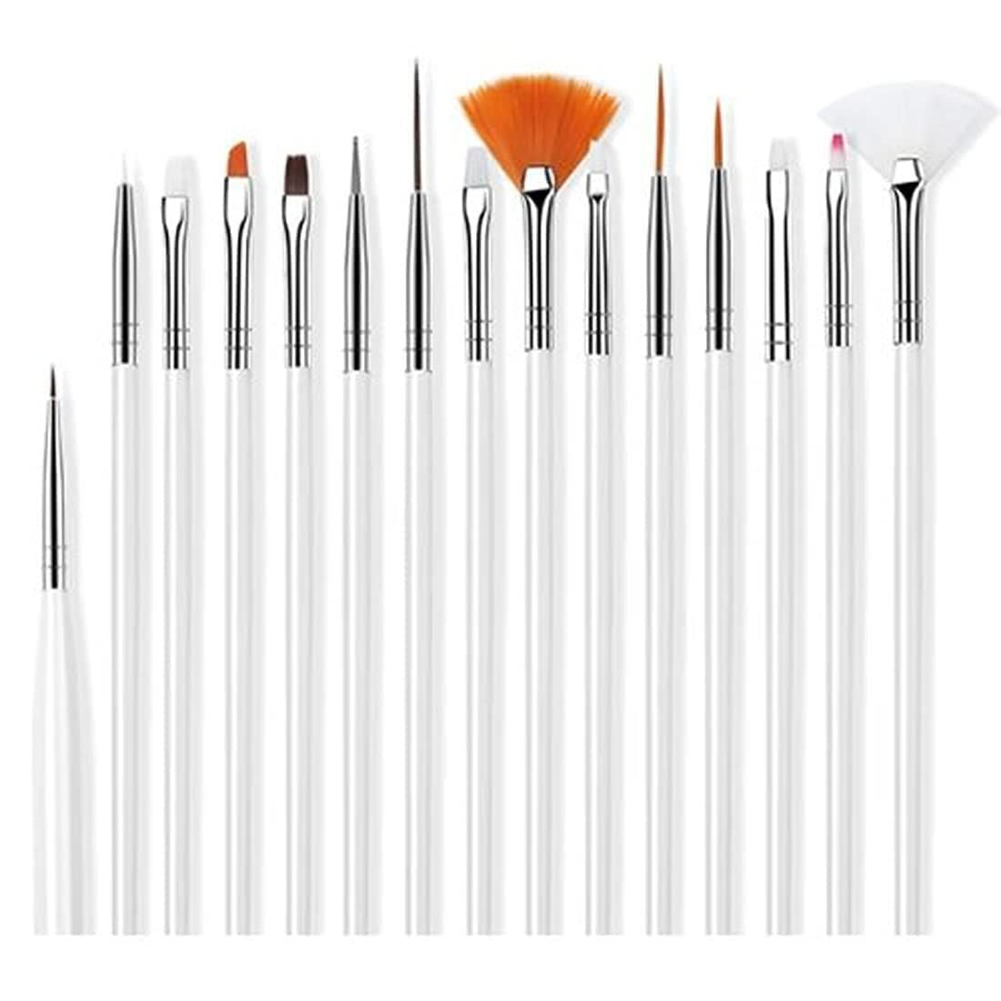 15Pcs Nail Art Brushes Set Professional Acrylic Nail Brush for UV Gel Nail Art Design Manicure Pedicure Nail Art Tools