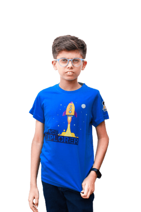 KUCHU Unisex Tshirt (6 Years- 7 Years) | Made of Super Combed Cotton-Modal Natural Fiber Better Than 100% Cotton| Soft & Breathable Fabric| Unique Digitally Printed Design |Vibrant Colour| Space Explorer KUCHU Unisex Tshirt (6 Years- 7 Years) | Made of Super Combed Cotton-Modal Natural Fiber Better Than 100% Cotton| Soft & Breathable Fabric| Unique Digitally Printed Design |Vibrant Colour| Space Explorer