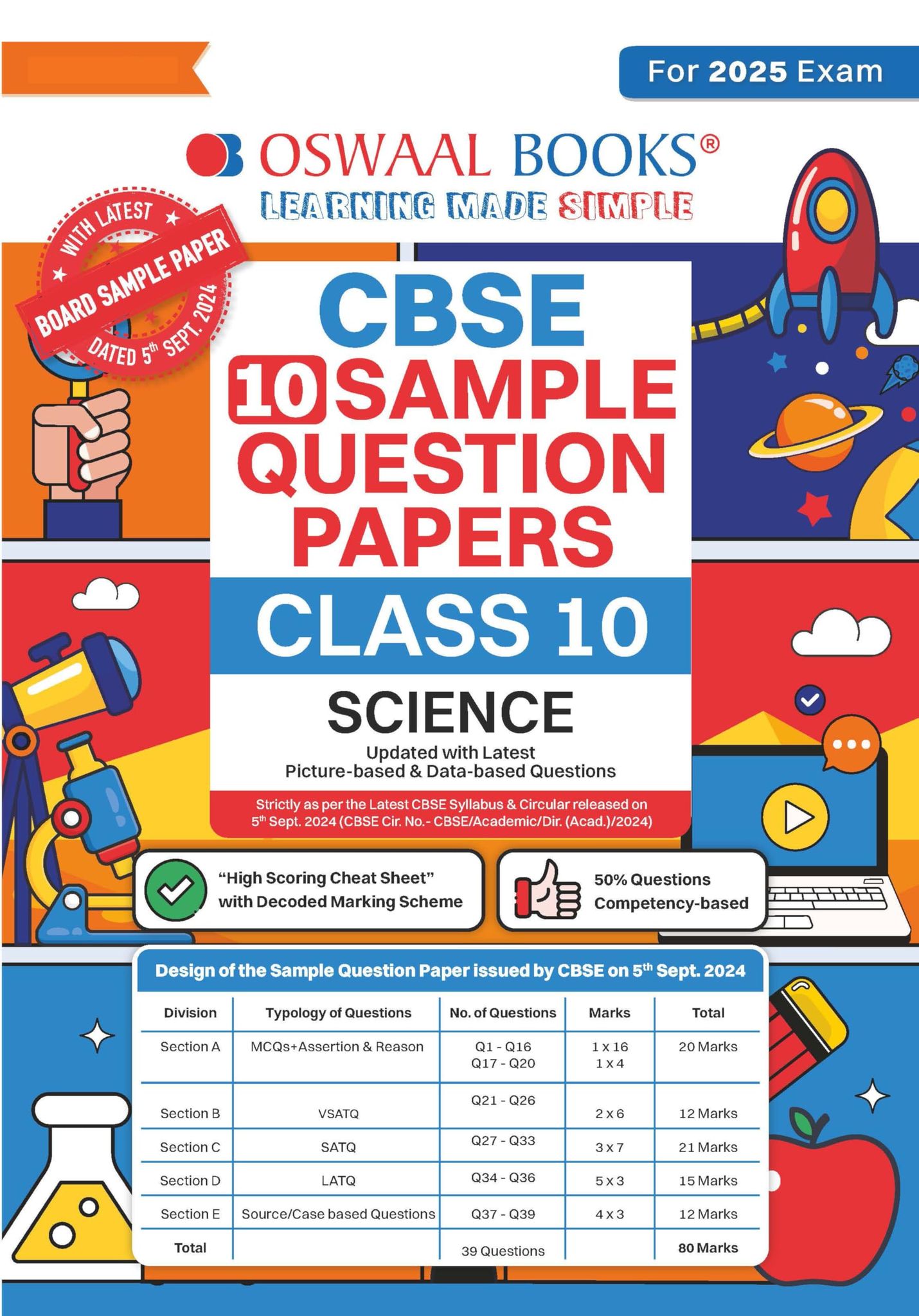 Oswaal CBSE Sample Question Papers Class 10 Science Book (For 2025 Exam) Oswaal Editorial Board