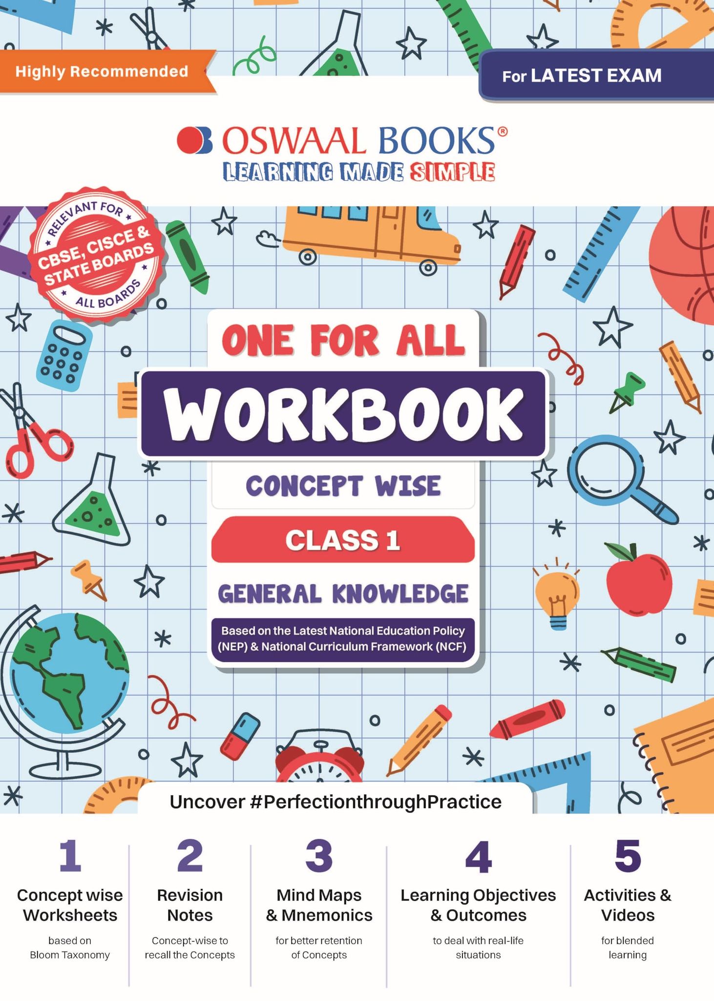 Oswaal One For All Workbook Concept Wise Class-1 General Knowledge (For Latest Exam) [Paperback] Oswaal Editorial Board
