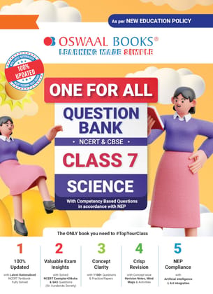 Oswaal One For All Question Bank NCERT & CBSE | Class-7 Science Latest Exam [Paperback] Oswaal Editorial Board