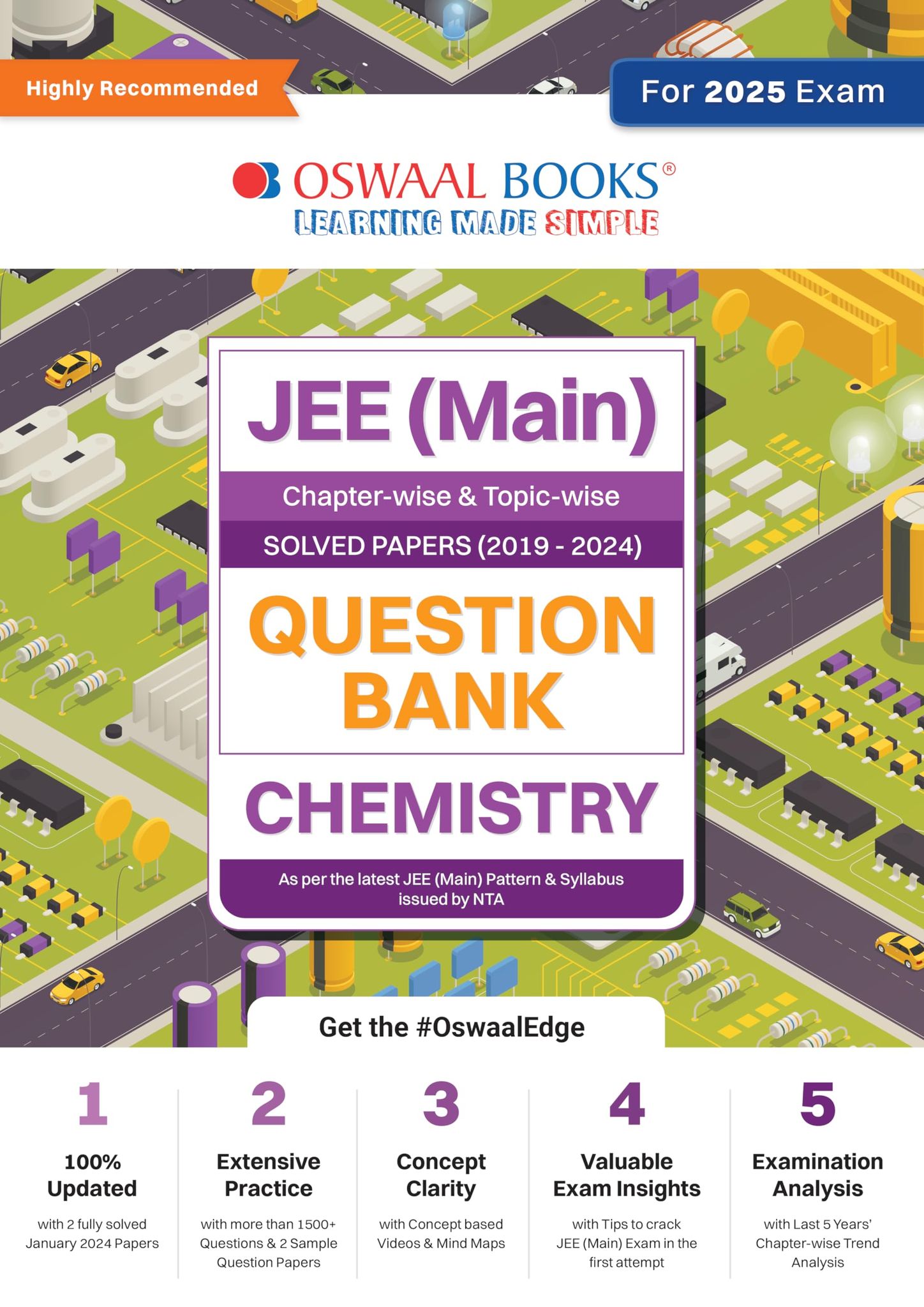 Oswaal JEE (Main) Question Bank | Chapter-wise & Topic-wise Solved Papers (2019-2024) | Chemistry | For 2025 Exam Oswaal Editorial Board