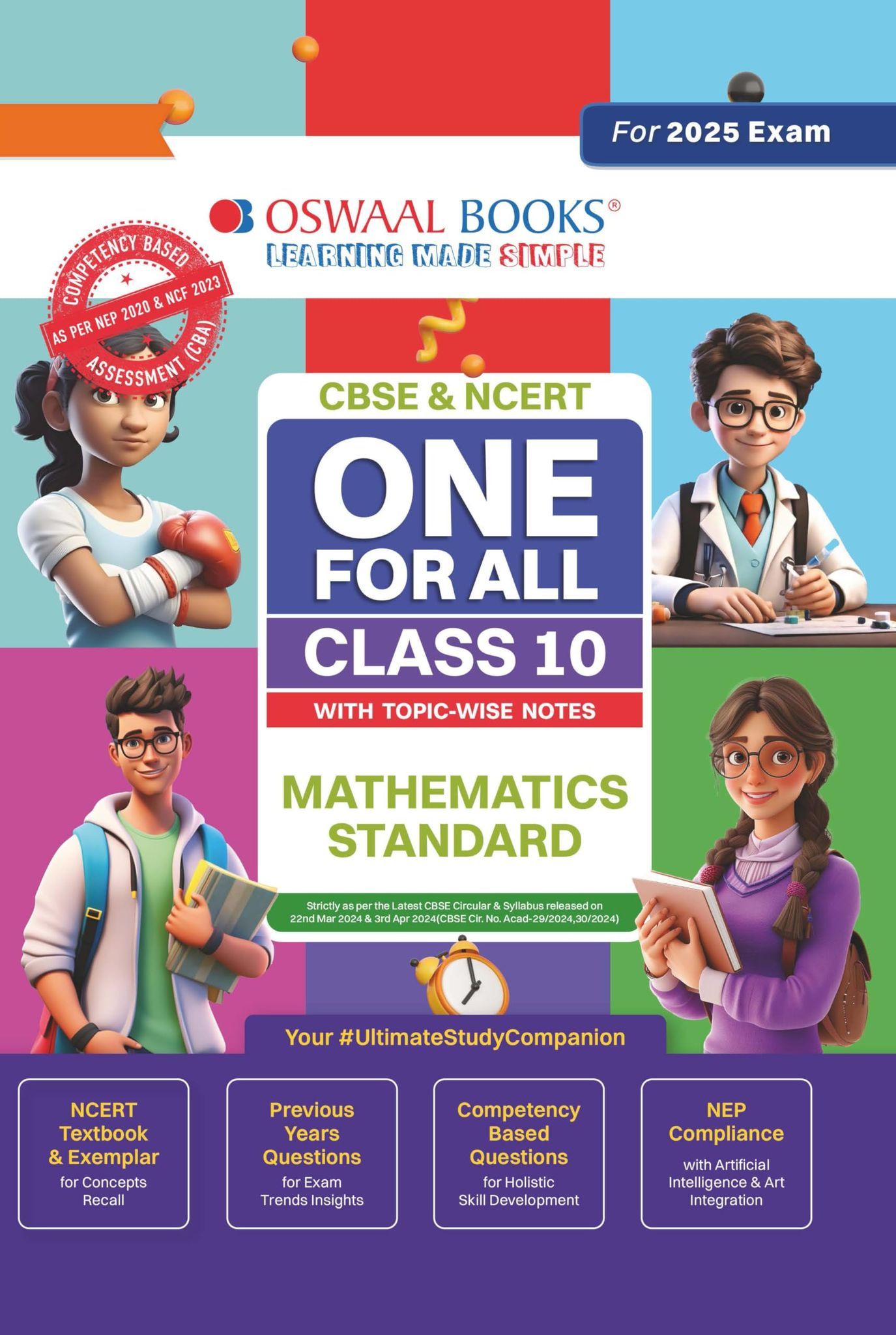Oswaal CBSE & NCERT One for All Class 10 Mathematics (Standard) | With Topic-Wise Notes For 2025 Board Exam Oswaal Editorial Board