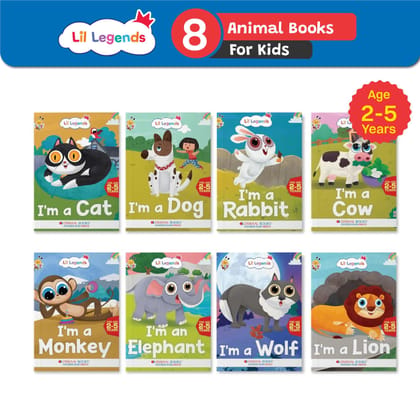Oswaal Lil Legends Know me Series, Fascinating Pet & Wild Animal Books (CAT, COW, DOG, RABBIT, ELEPHANT, LION, MONKEY and WOLF) (Set of 08 Books) Exciting Illustrated Books for kids, Age 2+ [Product Bundle] Oswaal Editorial Board