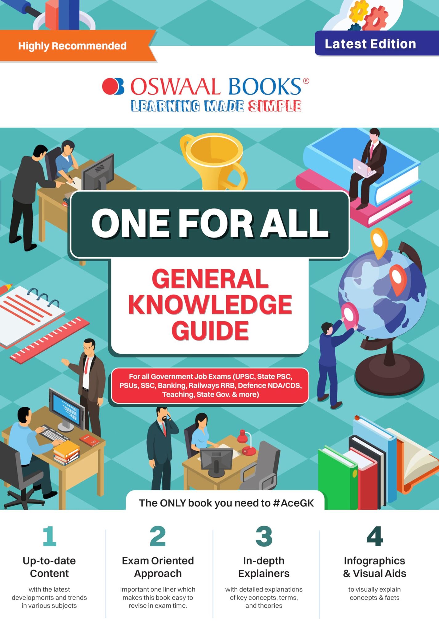 Oswaal One for all GK Guide English Medium (Latest Edition) For All Government Job Exams (UPSC, State PSC, PSUs, SSC, Banking, Railways RRB, Defence NDA/CDS, Teaching, State Govt. & More) Oswaal Editorial Board