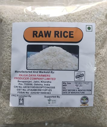 1 Kg Raw Rice - Premium Quality, 100% Pure