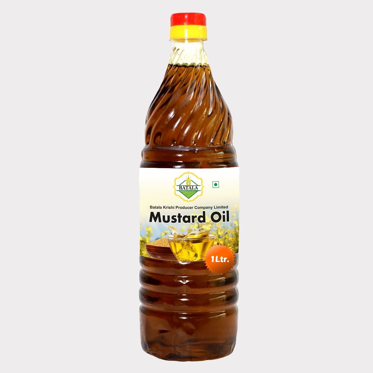 Kachi Ghani Pure Mustard Oil 1 Litre by Batala – Cold-Pressed, Farm-Fresh & Natural. 