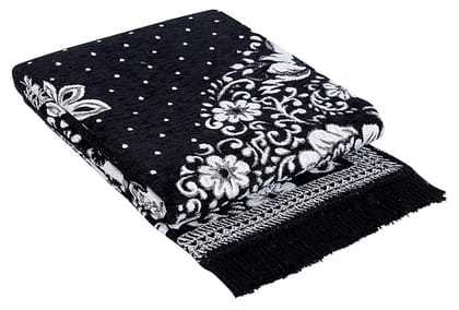 Cotton Carpet, Elegant Black, Perfect for Living or Office Rooms