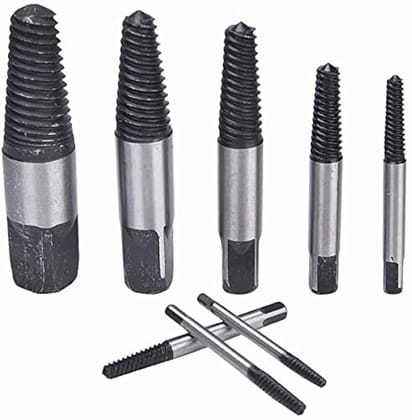"H9 High Carbon Steel 8-Piece Damaged Bolt & Stud Remover Set ? Easy Out Drill Bits for Pipe Extraction"