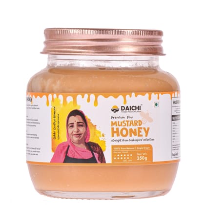 Daichi Mustard Honey - 100% Raw & Unprocessed, Straight from beekeepers, Cruelty-free, No Sugar or Additives 350gm (Pack of 1) Daichi Mustard Honey - 100% Raw & Unprocessed, Straight from beekeepers, Cruelty-free, No Sugar or Additives 350gm (Pack of 1)