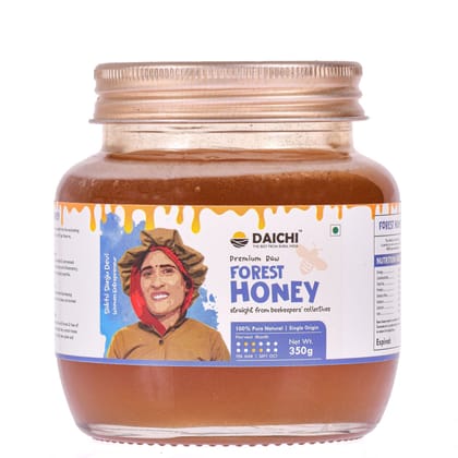 Daichi Forest Honey - 100% Raw & Unprocessed, Straight from beekeepers, Cruelty-free, No Sugar or Additives 350gm (Pack of 1) Daichi Forest Honey - 100% Raw & Unprocessed, Straight from beekeepers, Cruelty-free, No Sugar or Additives 350gm (Pack of 1)