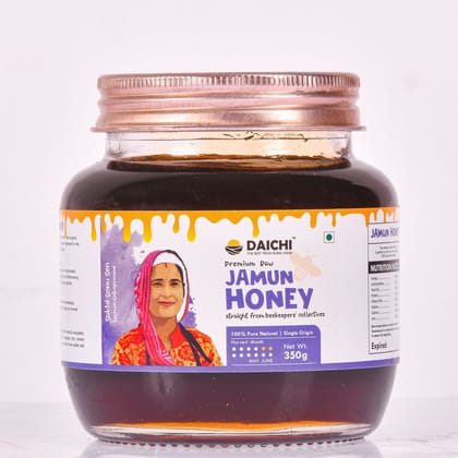Daichi Jamun Honey - 100% Raw & Unprocessed, Straight from beekeepers, Cruelty-free, No Sugar or Additives 350gm(Pack of 1) Daichi Jamun Honey - 100% Raw & Unprocessed, Straight from beekeepers, Cruelty-free, No Sugar or Additives 350gm(Pack of 1)