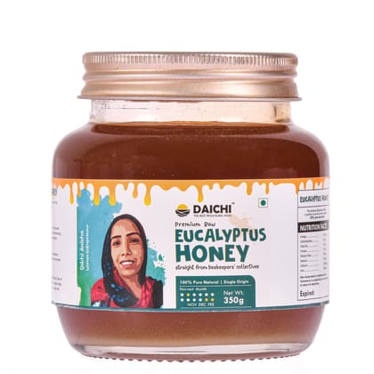 Daichi Eucalyptus Honey - 100% Raw & Unprocessed, Straight from beekeepers, Cruelty-free, No Sugar or Additives 350gm (Pack of 1) Daichi Eucalyptus Honey - 100% Raw & Unprocessed, Straight from beekeepers, Cruelty-free, No Sugar or Additives 350gm (Pack of 1)