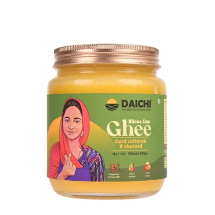 DAICHI - Bilona Cow Ghee | Pure, Natural, and Healthy | Made from Indigenous A2 Cow Milk Curd | Crafted using the Bilona Method | Farm to Table DAICHI - Bilona Cow Ghee | Pure, Natural, and Healthy | Made from Indigenous A2 Cow Milk Curd | Crafted using the Bilona Method | Farm to Table