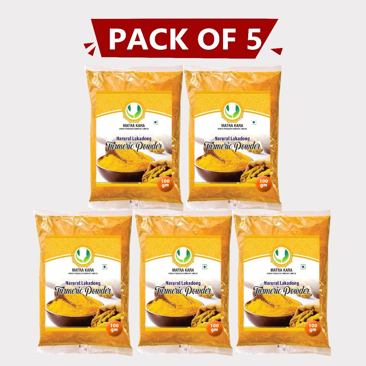 Narural Lakadong Turmeric Powder (500 gm)