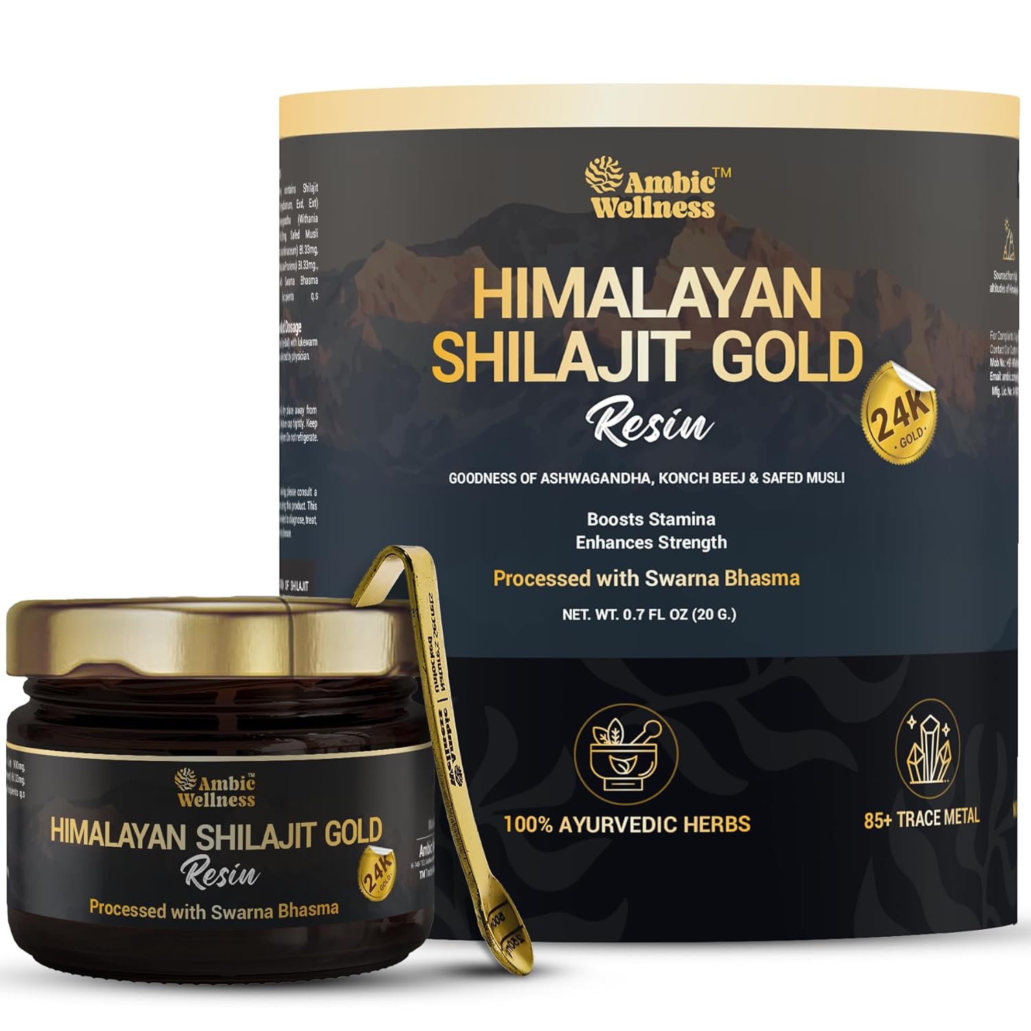 Himalayan Shilajit/Shilajeet Gold Resin