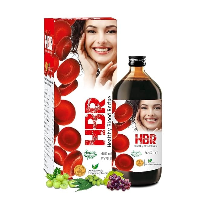 HBR Natural Blood Purifier Syrup I Ayurvedic Syrup for Healthy Skin and Hair