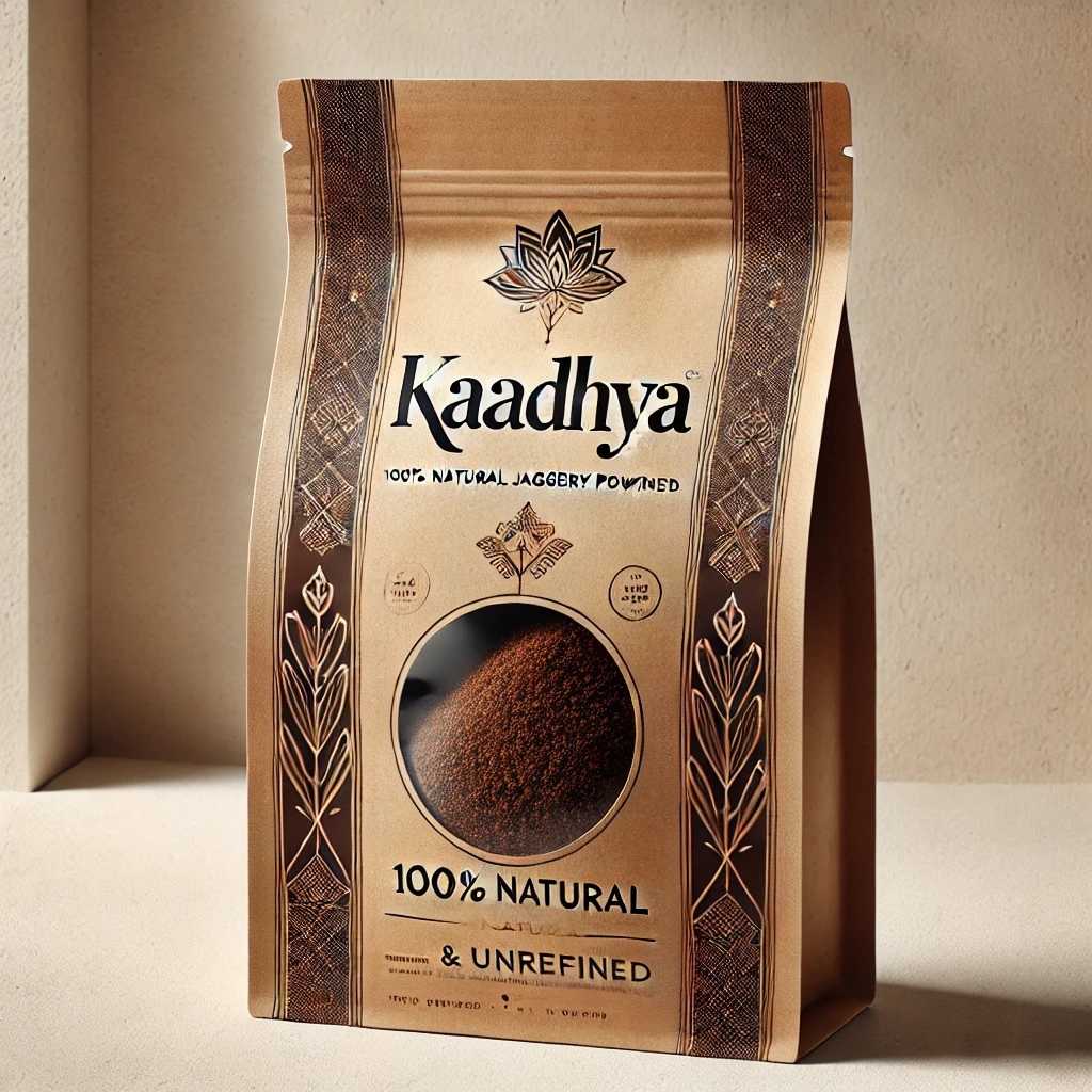 "Kaadhya Organic Jaggery Powder - 100% Natural, Unrefined, Vegan Sweetener" Pack of 2