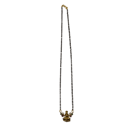 Black Beads Mangalsutra with Gold Pendant for Women