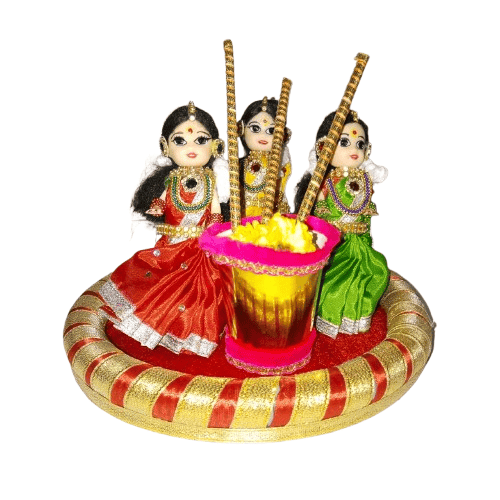 Kollam Bommai Golu Dolls Set of 3 for Golu Decoration