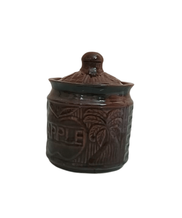 Handmade Ceramic Apple Storage Jar with Lid