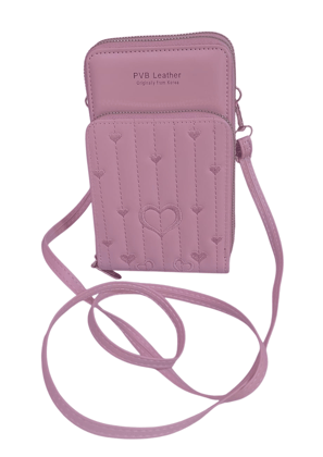 Women's Korean Style PU Leather Phone Bag with Crossbody Strap