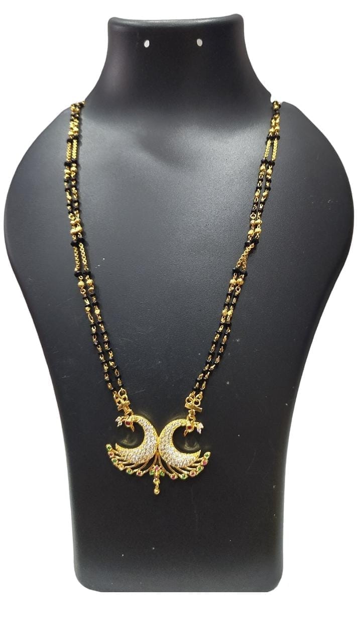 Gold Plated Traditional Indian Mangalsutra Necklace for Women