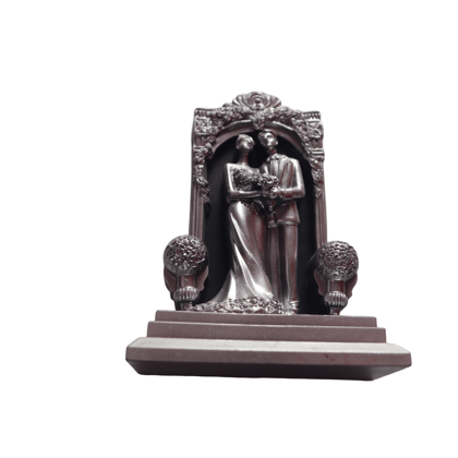 Black Resin Wedding Couple Figurine for Home Decor