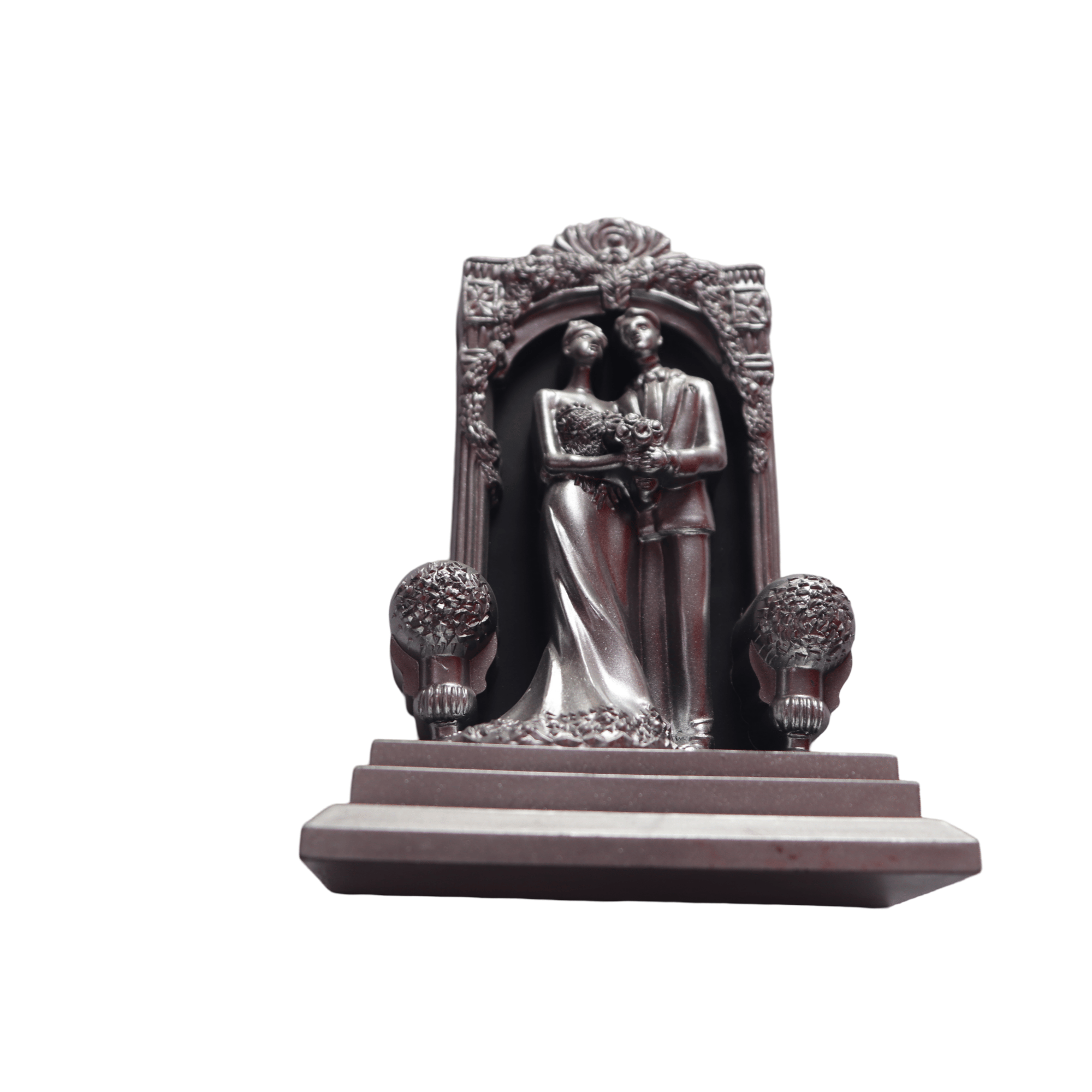 Black Resin Wedding Couple Figurine for Home Decor