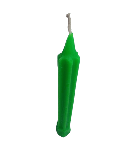Green Taper Candles - Set of 12 - 8" Tall - Unscented