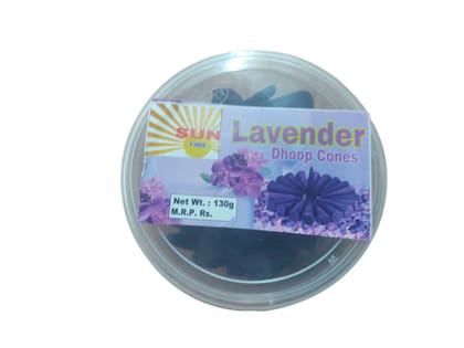 Suntime Lavender Dhoop Cones - Suntime Lavender Dhoop Cones are made with a blend of natural ingredients, including lavender essential oil, to create a relaxing and soothing atmosphere.