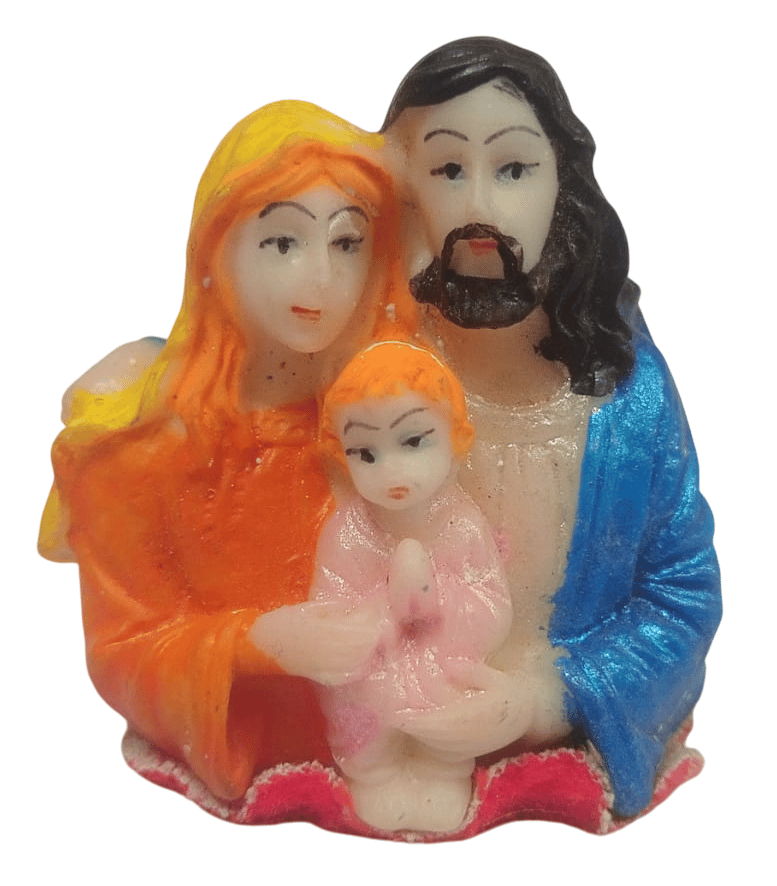 Lord Jesus Christ with Mother Mary and Child Jesus Statue for Home Decor