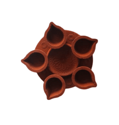 Handmade Clay Diya for Diwali Decoration - Decorative Items pack of 2