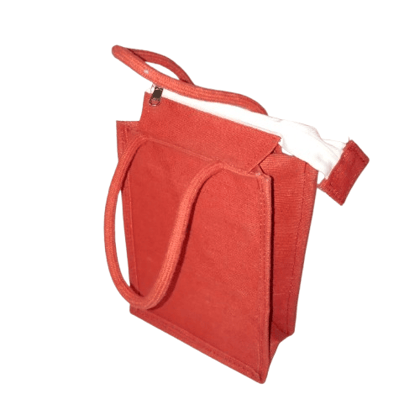 Red Bag with Long Handles and Zipper Closure Red Bag with Long Handles and Zipper Closure