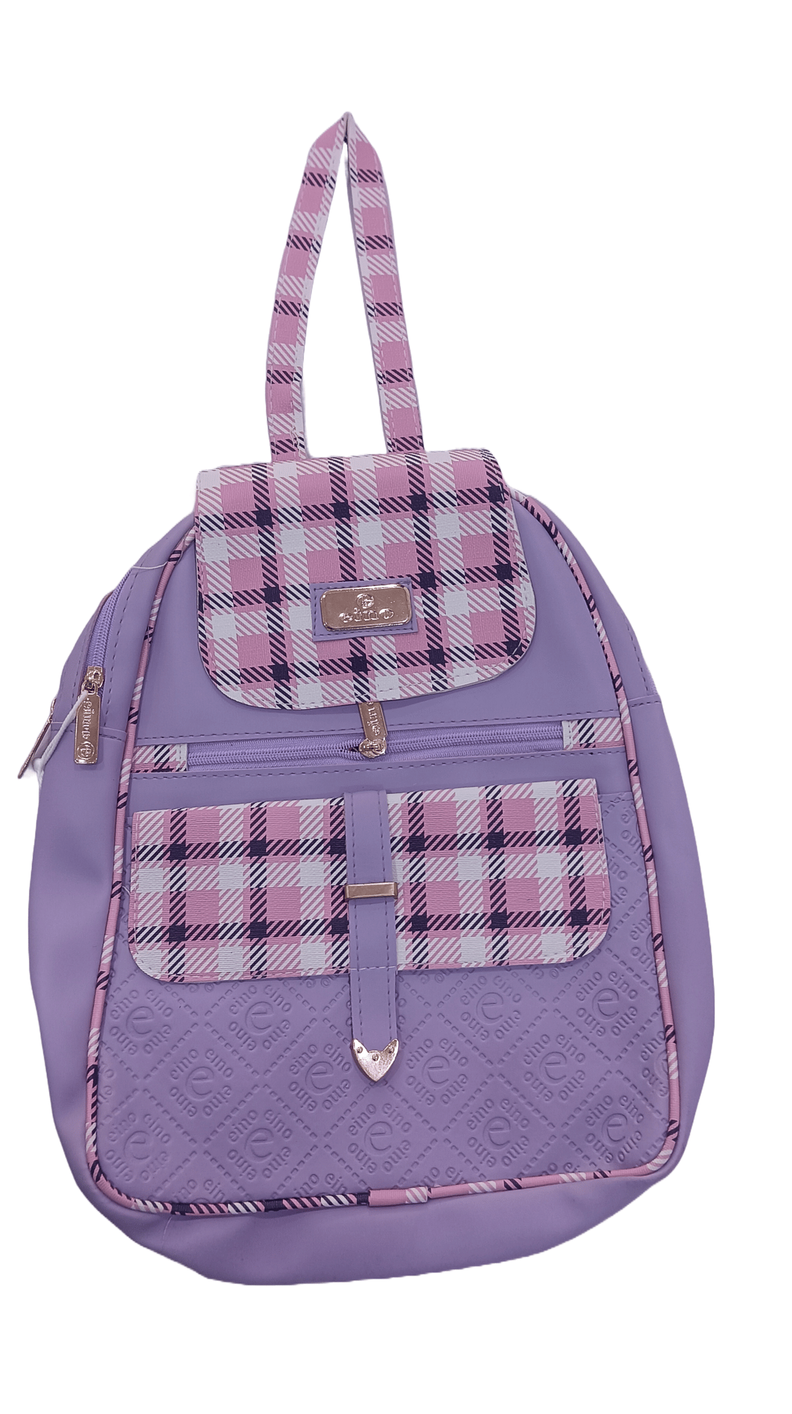 Stylish and Functional Women's PU Leather Backpack with Plaid Flap and Adjustable Straps