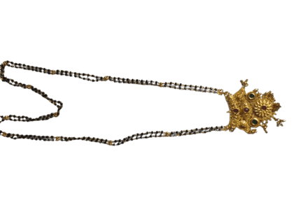 Traditional Indian Gold Plated Mangalsutra Necklace for Women with Black Beads Traditional Indian Gold Plated Mangalsutra Necklace for Women with Black Beads