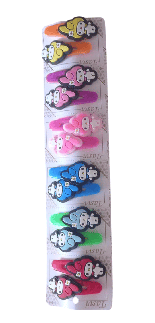 My melody hair clips,  6 set of, cute cartoon hair accessories, hairpins for girls, kids, children