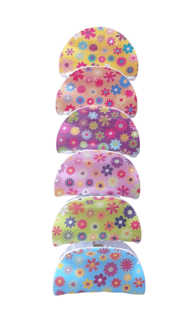 6 Pieces Colorful Floral Print Hair Claw Clips for Women and Girls